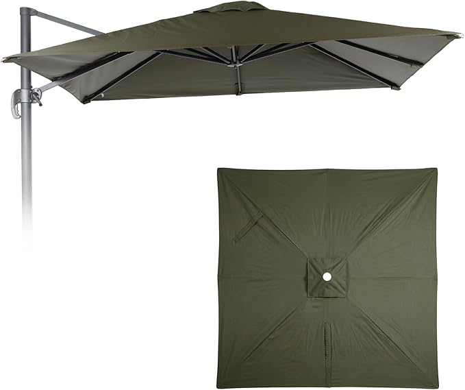 COWVIE Umbrella Canopy Replacement for 8 Ribs Patio Umbrella, Outdoor Table Parasol Replacement for Yard, Canopy Only