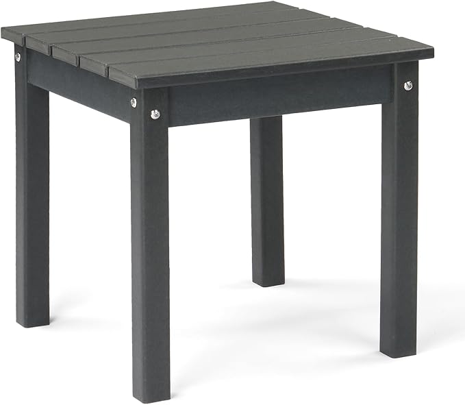 Outvita Outdoor Side Table, HDPE Adirondack Small End Tables Weather Resistant Patio Furniture for Backyard Poolside Porch Balcony