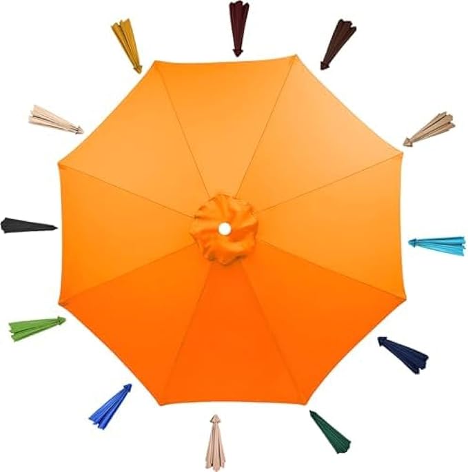 Patio Umbrella Replacement Canopy, 8 Arm Umbrella Replacement Cover, 6.5/7.5/8.2/9/10/11.5/13 Feet, Suitable For Patio