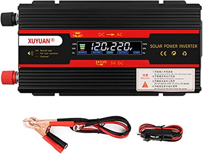 3000W 4000W 6000W Car Inverter DC 12V 24V to AC 110V 220V Modified Sine Wave Power Voltage Converter with Smart Digital Display Screen,4000W-12V