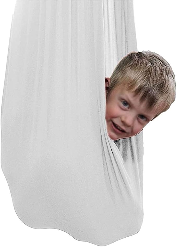 Adjustable Indoor Therapy Swing Yoga Flying Cuddle Hammock Hanging Bed Ideal for Children's Kids/Adult Special Needs Autism ADHD Aspergers and Sensory Integration
