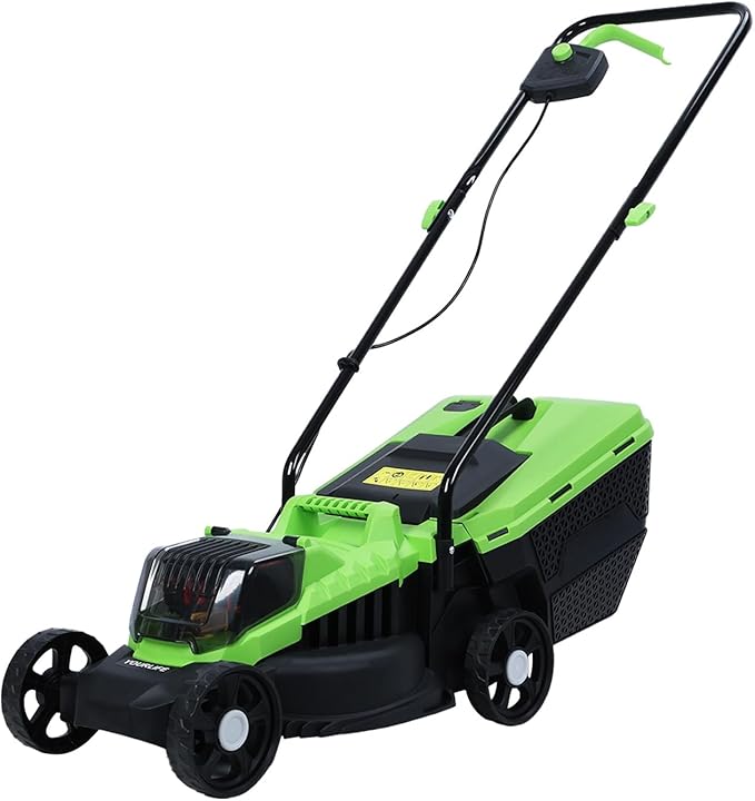 Battery Cordless Self Propelled Lawn Mower - 1600W Electric Lawn Mower, Walk-Behind Lawn Mowers, Upgraded Brushless Push Mower, 30L Grass Tank, Lightweight & Quiet Green
