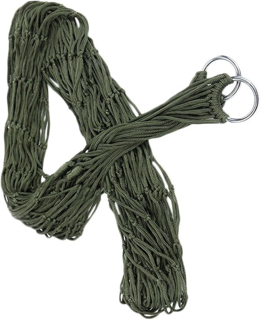 Army Green Hammock Mesh Camper Accessory Nylon Rope Camping Swing Chair