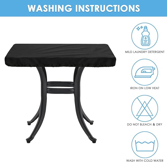 Patio Table Covers Waterproof Rectangular for Outdoor Furniture Heavy Duty Table Cover Rectangle,Windproof Outdoor Patio Coffee & Dining & Folding Table Cover Weatherproof,72"L×30"W×6"H