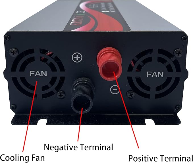 2500W Pure Sine Wave Car Power Inverter 12V DC to 110V 120V AC 60HZ with USB Port LCD Display