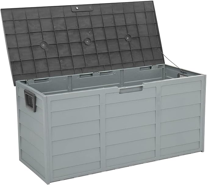 Patio Deck Box Covers Waterproof Large Storage Cabinet Outdoor Container Bin Chest Organizer, All Weather