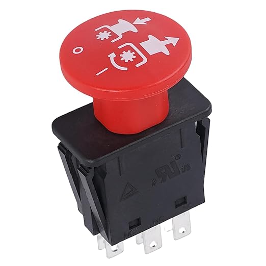 8 Terminals 10 AMP Clutch PTO Switch 4174684 500016 430-528 for Dixie Chopper Delta Hustler Lawn Mowers Compatible for Classic RZT Pro Series SZT Pro Series Zee 2 RZT Mower Delta Series 6204 Red