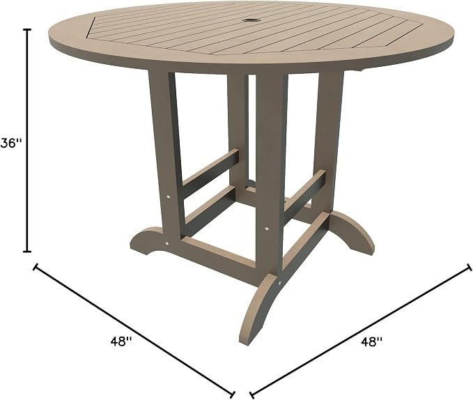 highwood Adirondack 48" Round Counter Height Dining Table, Woodland Brown