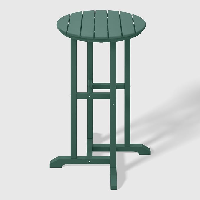 WestinTrends Malibu 37" Counter Height Round Outdoor Patio Bistro Bar Table, Dark Green