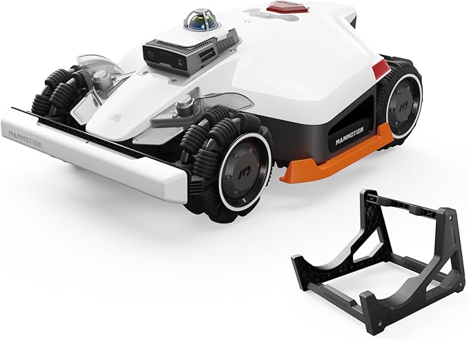 Mammotion LUBA 3 AWD 5000 Robot Lawn Mower with Washstand, 1.25 Acres, 360° LiDAR+NetRTK+AI Vision, All-Wheel-Drive for 80% Slopes, 50 Multi-Zone Management, Cutting Height 1.0"-2.7"