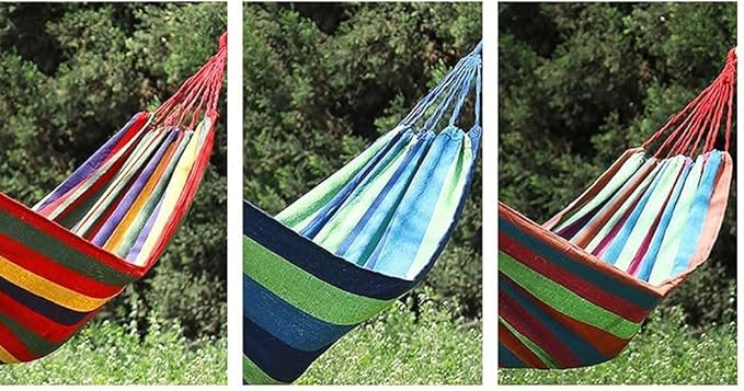 Camping Hammock Bed Single Swing Bed Hammock Portable Camping Hammock Lightweight Tree Straps Set for Travel Beach Backyard Hammock Swing (Color : Blue)