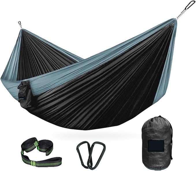 300x200cm Portable Camping Tourist Parachute Cloth Hammocks Outdoor Garden Travel Sleeping Hanging Hammock Swing Nature Hike(Style 5)