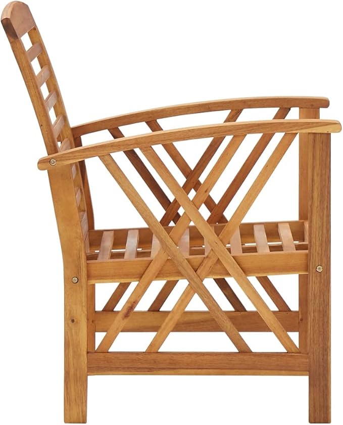 Patio Lounge Set,Outdoor Patio Furniture,Outdoor Chat Conversation Set,Garden Furniture Sets,for Patio,Backyard,Garden,Outdoor,5 Piece Solid Acacia Wood