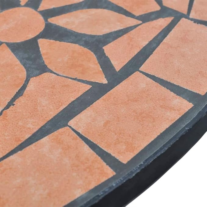 Bistro Set,Patio Lounge Set,Outdoor Patio Furniture,Outdoor Chat Conversation Set,Garden Furniture Sets,for Patio,Backyard,Garden,3 Piece Ceramic Tile Terracotta