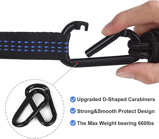 NOBRIM Camping Hammock Outdoor Portable Parachute Hammock Double Hammock Swing Hanging Chair Garden for Travel Patio Garden Backyard