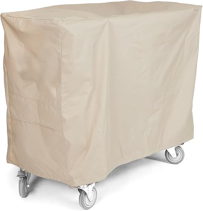 Covermates Ultima Outdoor Serving Cart Cover – Heavy-Duty All-Weather Patio Furniture Protector with Mesh Vent, 600D Ripstop Polyester, Drawcord & Buckle Straps, 50W x 30D x 34H, Ripstop Tan