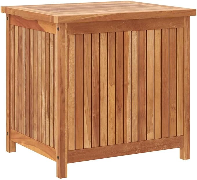 Wood Deck Box, Garden Backyard Storage Container for Patio Furniture Cushions and Gardening Tools, 23.6"x19.7"x22.8", -600