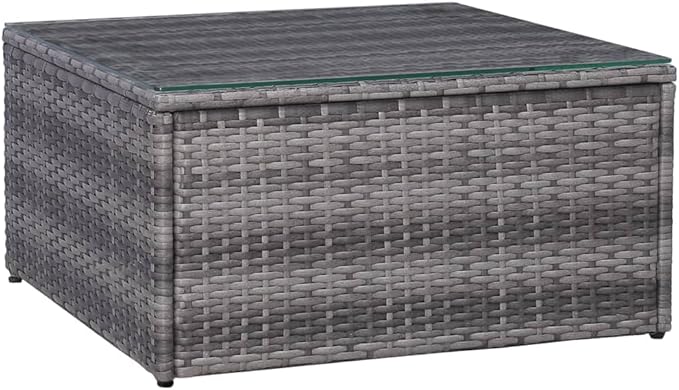 Patio Lounge Set with Cushions,Outdoor Tables and Chairs,Outdoor Furniture Sets,Patio Conversation Sets,for Garden,Deck,Backyard,5 Piece Poly Rattan Gray