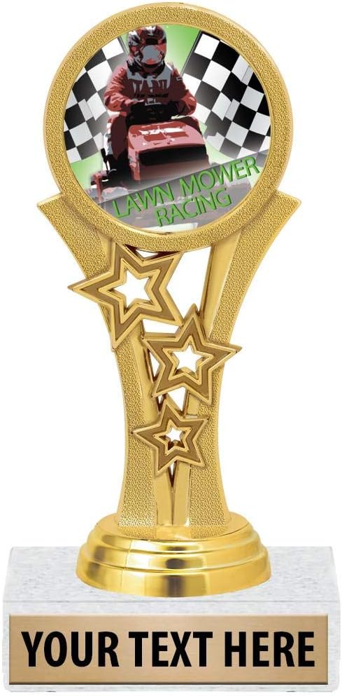 Crown Awards Lawn Mower Racing Trophies, 5 1/2" Starbeam Lawn Mower Racing Trophy, Engraving Included