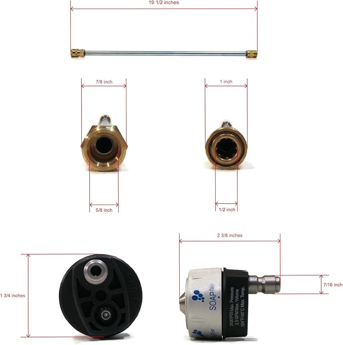 The ROP Shop 35' Hose, Spray Gun, Wand, 5-in-1 Nozzle for Briggs & Stratton 84002234, 708807