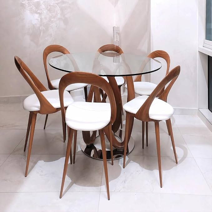 Dulles Glass 34 inch Round Glass Table Top - Tempered - 1/4" Thick Glass Surface, Safe Flat Polished, Multipurpose for Dining Table, Patio, Coffee and End Table