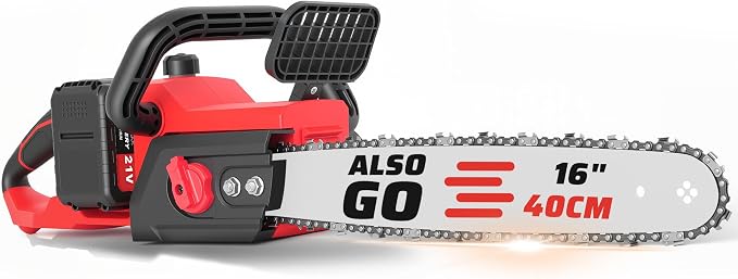 16" Cordless Chainsaw,42V Brushless Electric Chainsaw,6000mAh Battery Powered Handheld Chain Saw,Tool-Free Tensioning,Automatic Oiling for Tree Pruning, Wood Cutting,Yard Work and Outdoor Gardening