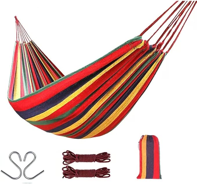 Outdoor Hammock Anti-Rollover Travel Camping Portable Hammock Hanging Chair Outdoor Portable Camping Travel Equipment (Color : Red-b, Size : 190 * 80cm)