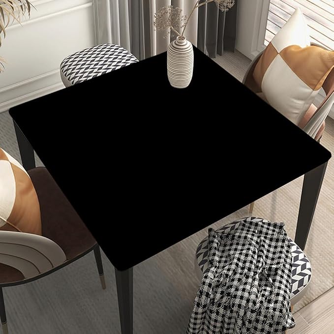 Square Table Topper Caps Suit for 30"x30" Table Black Outdoor Tablecloth for Picnic, Camping, Banquet and Parties Style41