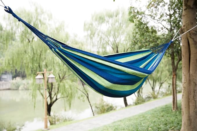 Camping Portable Hanging Hammock Indoor Home Bedroom Hammock Lazy Chair Travel Outdoor Swing Chair Thick Canvas Bed Hammocks,Used for Backpacking, Beach, Courtyard, Hiking.