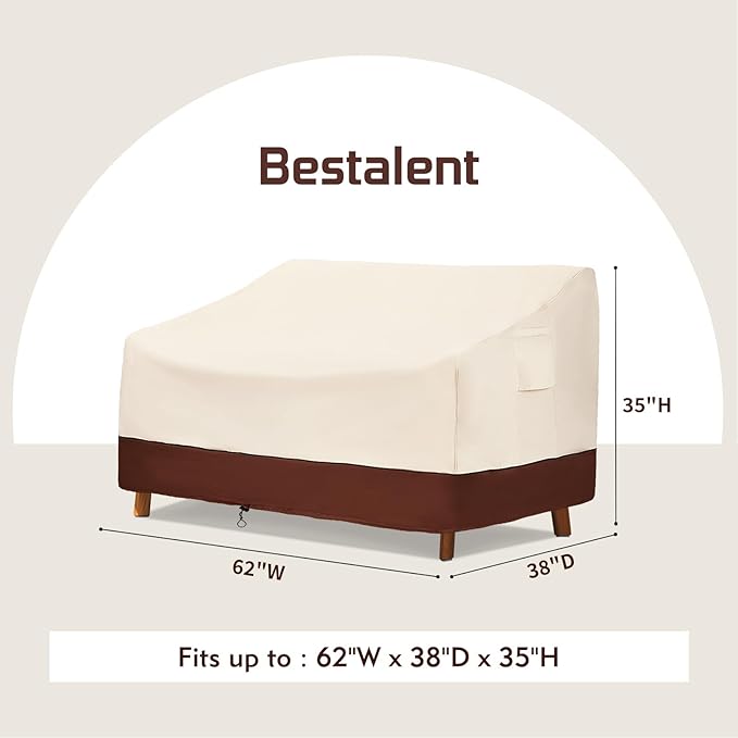 Patio Furniture Covers Waterproof,Outdoor Sofa Covers for Loveseat Fits up to 62W x 38D x 35H inches