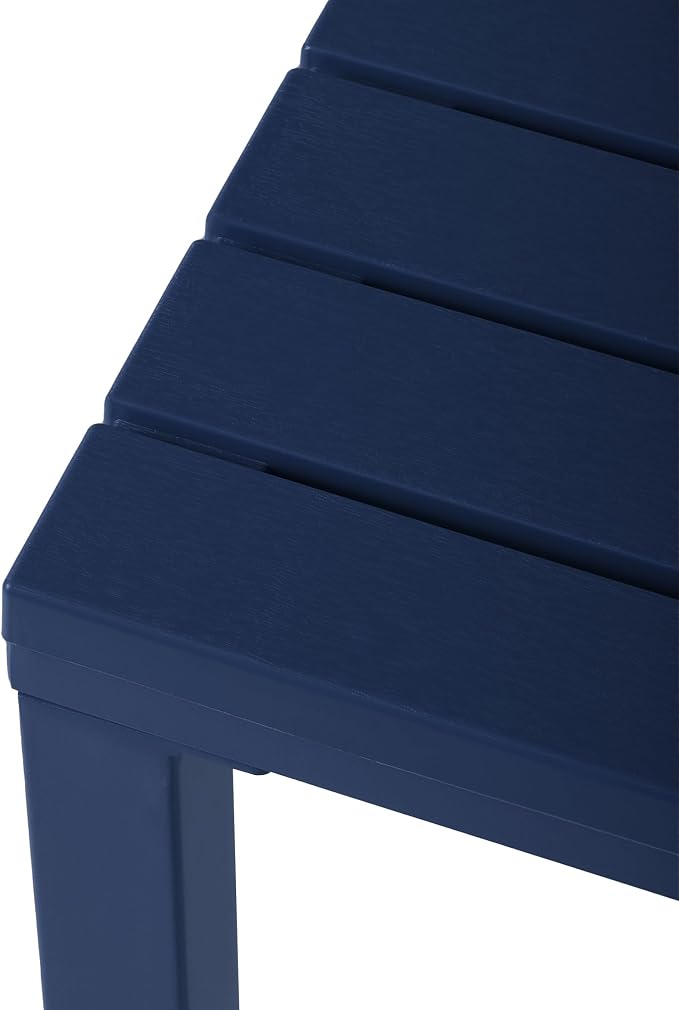WestinTrends Playa 31.5" Iron Metal Frame Outdoor Square Patio Dining Table, Navy Blue