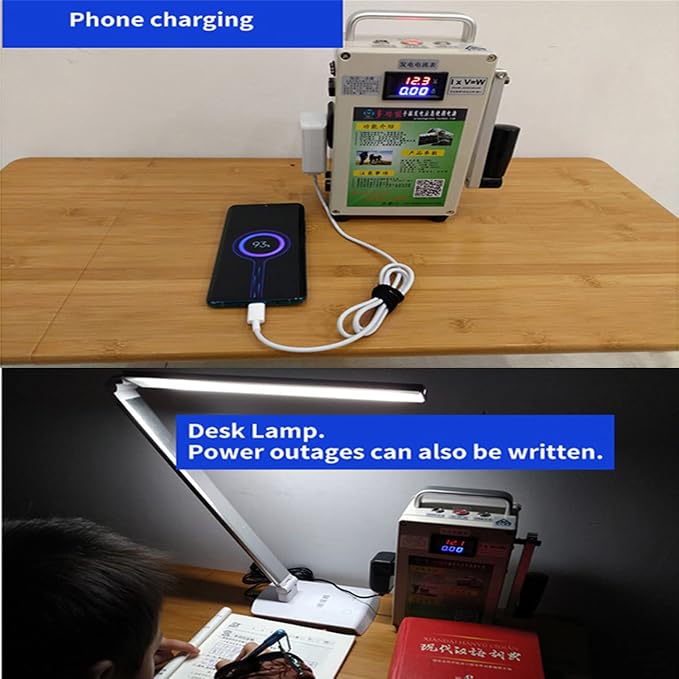 150W Outdoor Emergency Generator, Portable Hand Crank Generator,110v /220v DC12V USB 5V Small Power Supply,for Emergency,Camping,Sudden Power Outages,150W-220V