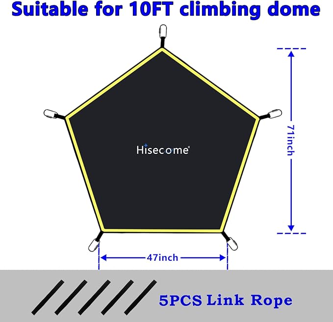 Climber Dome Hammock with Canopy, Accessory for Climbing Dome，Suitable for 10 * 5FT, Load-Bearing 300 Pounds（Hammock Only）