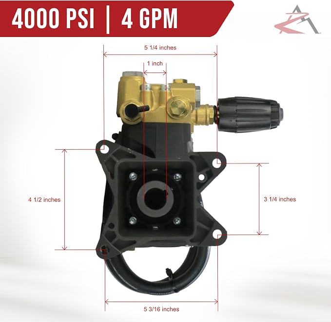 Annovi Reververi 4000 psi AR Power Pressure Washer Pump & VRT3 Unloader - Replaces RSV3G34D-F40 by The ROP Shop