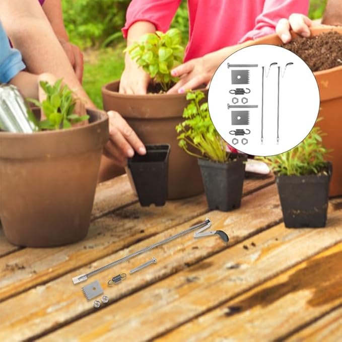 Plant Tying Machine Accessories Set with Replacement Blades Springs Screws and Push Pins Compatible with Multiple Hand Tying Tools for Gardening and Lawn Care 6.69X1.37X0.39 Inch