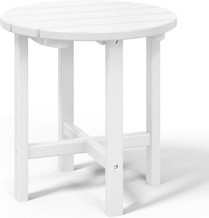 HDPE Altura Round 18" Side Table,White