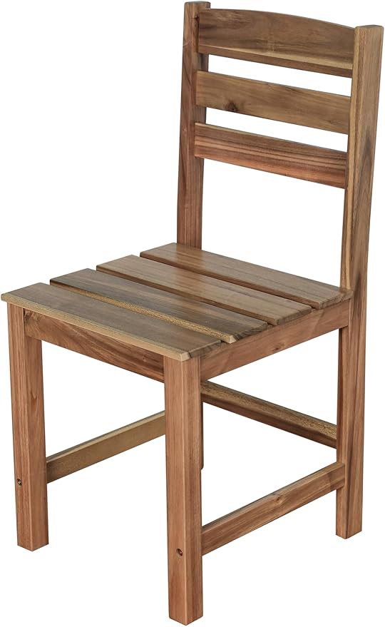 LUMISOL 6 Piece Patio Conversation Furniture Set, 6-Piece Outdoor Table Set with 4 Chairs and 1 Bench for 6 Persons, Acacia Wood Outdoor Table and Chair Set for Patio Balcony Backyard, Natural Wood