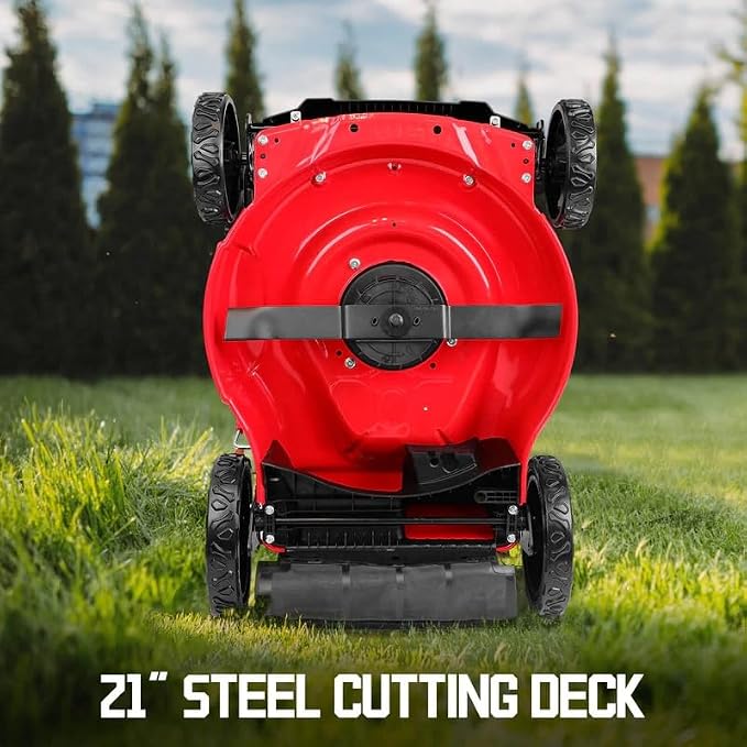 PowerSmart 40V 21" Cordless Electric Lawn Mower, Mulching & Bagging, Brushless Motor, 6-Position Height Adjustment, Foldable for Storage, 2x4.0Ah Batteries & Charger Included for Garden, Patio, Yard
