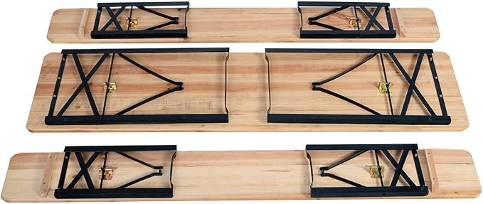 Wooden Beer Table Bench 3 Pcs Set Folding Set Top Picnic Patio Garden