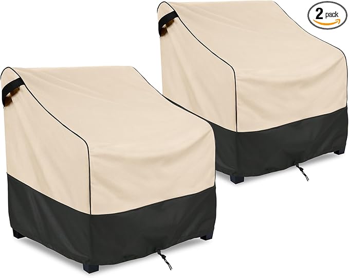 FORSPARK Waterproof Patio Furniture Covers Heavy Duty, Outdoor Chair Cover 2 Packs Fits up to 38 W x 31 D x 29 H Inches