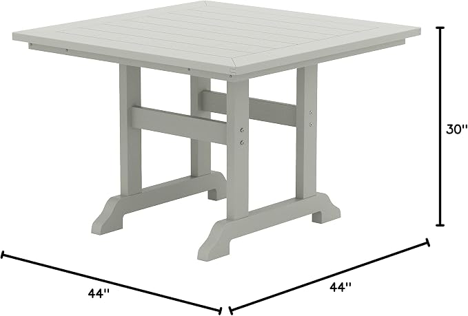HDPE Laguna 43" Square Dining Table,Sand