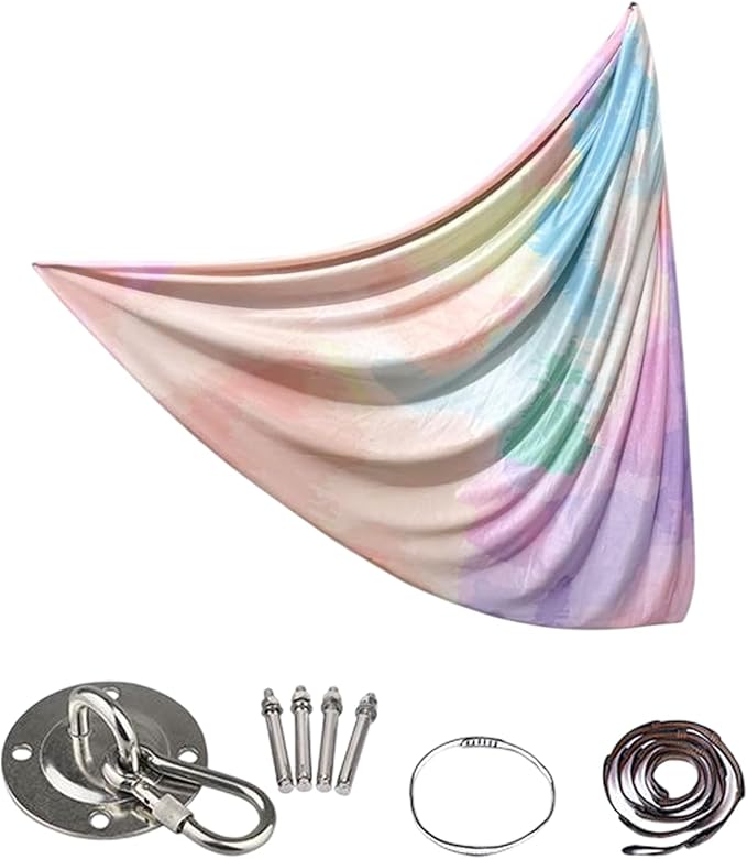 Aerial Hammock, Durable, Portable, Silk – Yoga Swing Set Fitness, Stretch Portable Equipment Indoor, Gym Exercise Adults Women Men | Indoor Gym Exercise Adults Women Men Kids Versatile