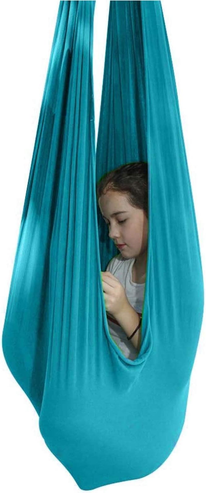 Multifunctional Elastic Hammock Kids Children Hanging Indoor Cuddle Swing Seat Aerial Yoga Hammock for Autism ADHD ADD (Color : B, Size : 100 x 280 cm (L x W))