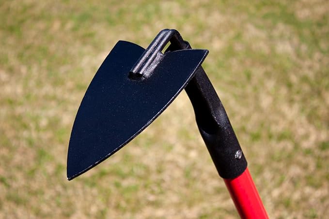 BULLY TOOLS Warren Hoe Professional 12-Gauge 6.25-Inch Garden Hoe Tool with Fiberglass Handle, Commercial Strength, Gardening Tools, 100% Made in The USA
