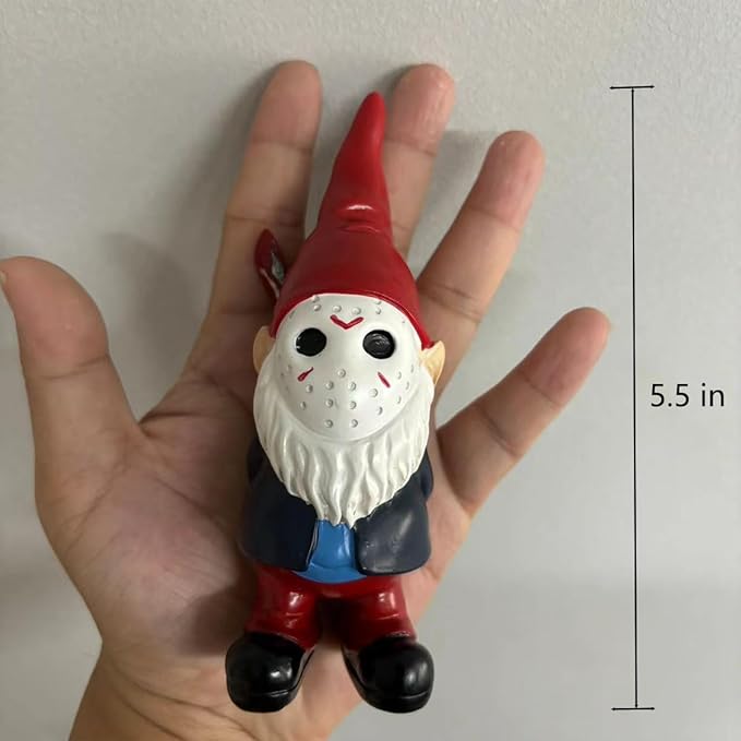 SPINNDO Halloween Decorations Outdoor, Horror Decor Garden Gnome Statue