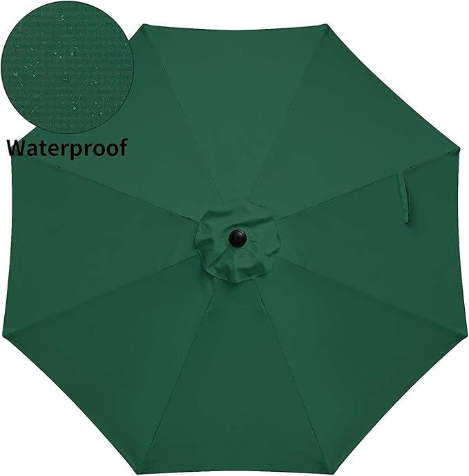 Simple Deluxe 9ft Outdoor Market Table Patio Umbrella with Button Tilt