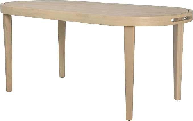 Christopher Knight Home Dorium 70" Oval Outdoor Dining Table, Acacia Wood Patio Dining Table for 4-6 People, Solid Wood Outdoor Table for Patio Deck Garden Backyard Dining, Light Teak