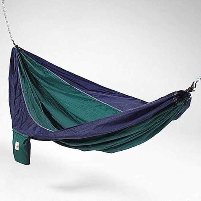 Hammaka Parachute Silk Lightweight Portable Double Hammock In Blue / Green