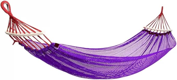 Outdoor Hammock Anti-Rollover Travel Camping Portable Hammock Hanging Chair Outdoor Portable Camping Travel Equipment (Color : Purple, Size : 200 * 130cm)