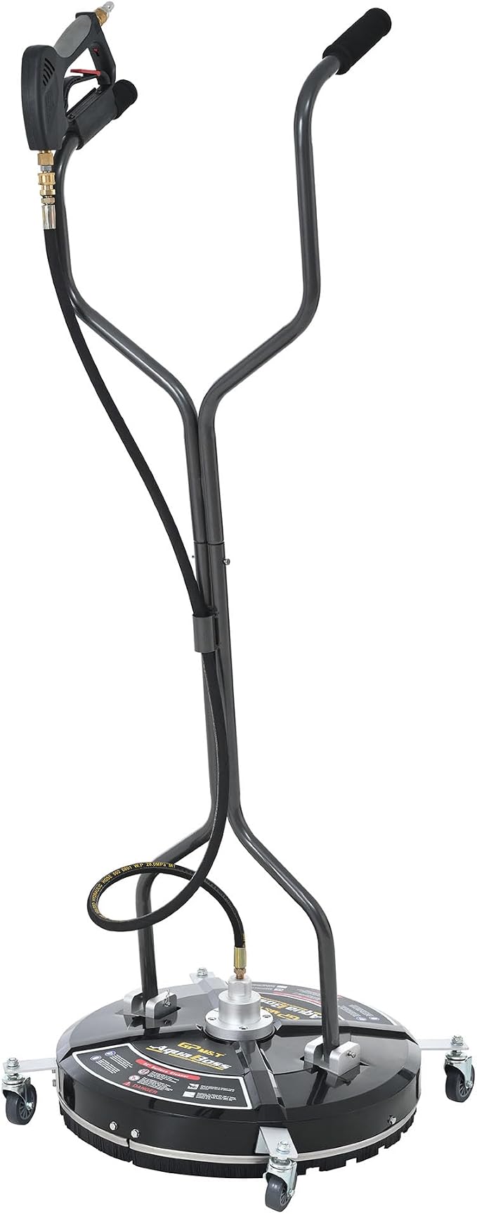 22 Inch Surface Cleaner for Pressure Washer, Dual Handles Surface Cleaner with 4 Wheels, Pressure Washer Attachments for Driveway Concrete Sidewalks Patio, 4500 PSI, 3/8" Quick-Connect